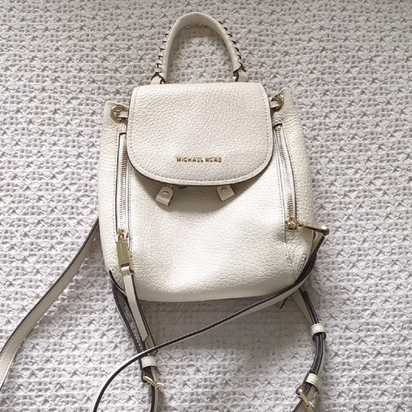 Michael Kors | Bags | Michael Kors Cream Leather Backpack  display picture 1